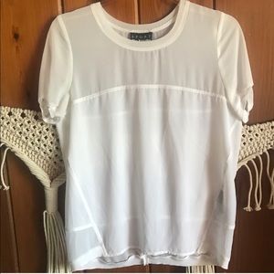 The Kooples Sport Sheer Layering Ringer Tee